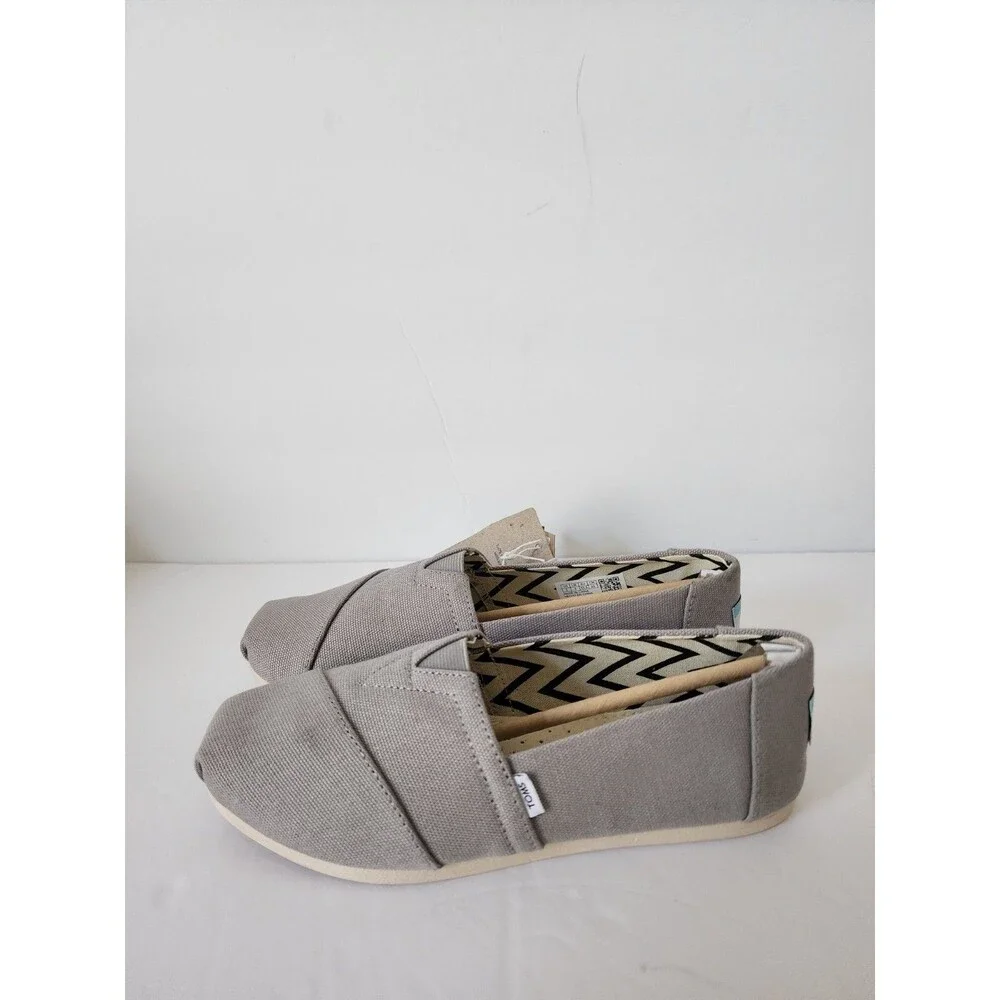 Nwt Toms Womens Alpargata Recycled Cotton Canvas Slip Ons Shoes Size 5